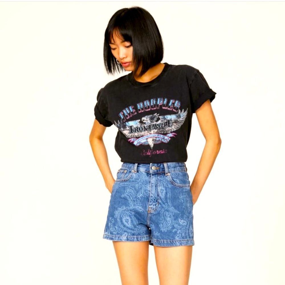 The Kooples Paisley Jean Shorts